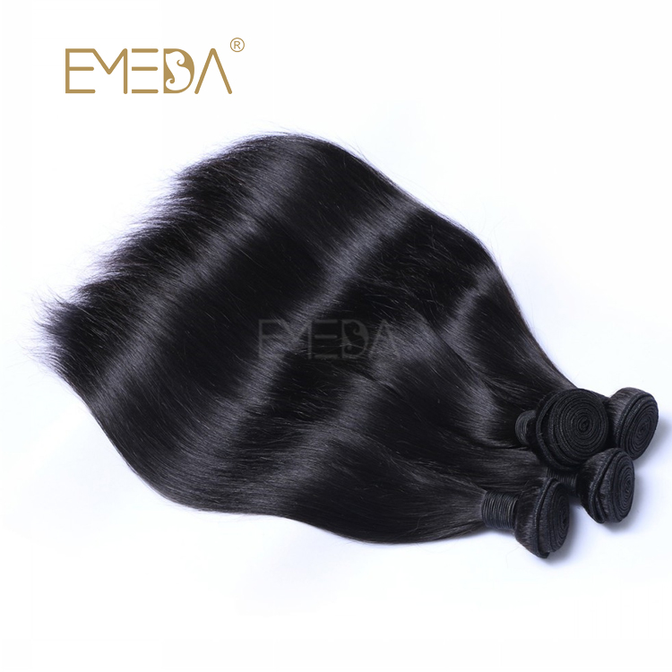 Peruvian Virgin Straight Hair Bundles Silky Smooth Cuticle Aligned Factory Supply Weave  LM406